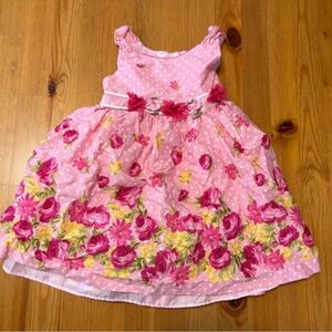 Floral Pink Kids Dress bonnie baby